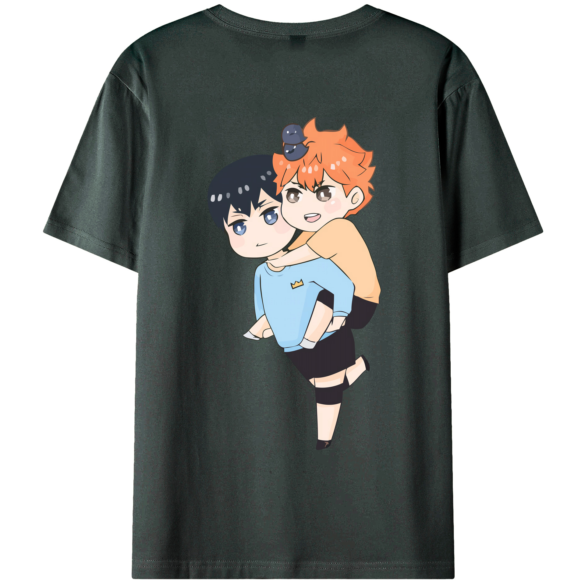 （画像用） ハイキュー!! Haikyu!! 綿100％ メンズ半袖Tシャツ（バックプリント） 通気性